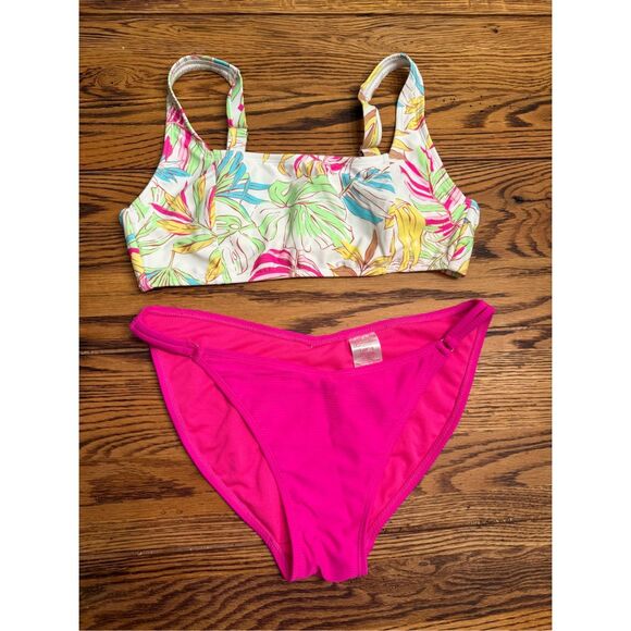 No boundaries black tropical floral padded bikini set - Picture 1 of 3
